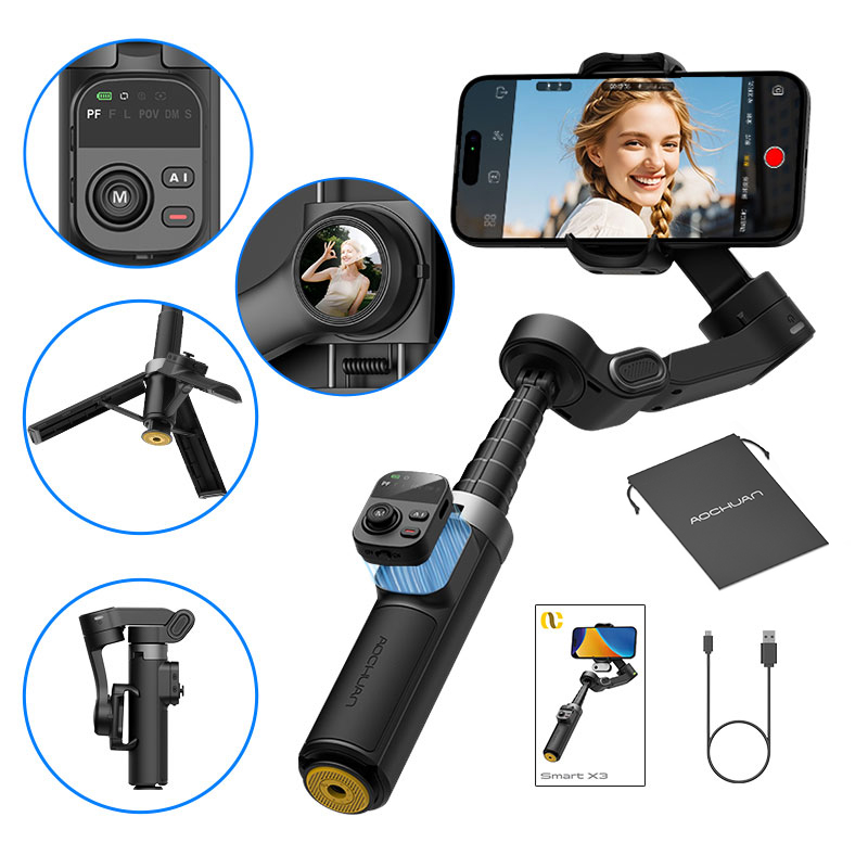 Auto Tracking Tripod - AOCHUAN Smart X3 360 ° Stabilizator