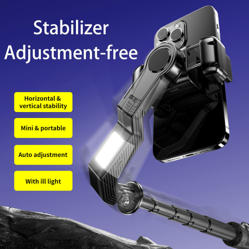 Auto Tracking Tripod - Selfie Stick do telefonu z lampą