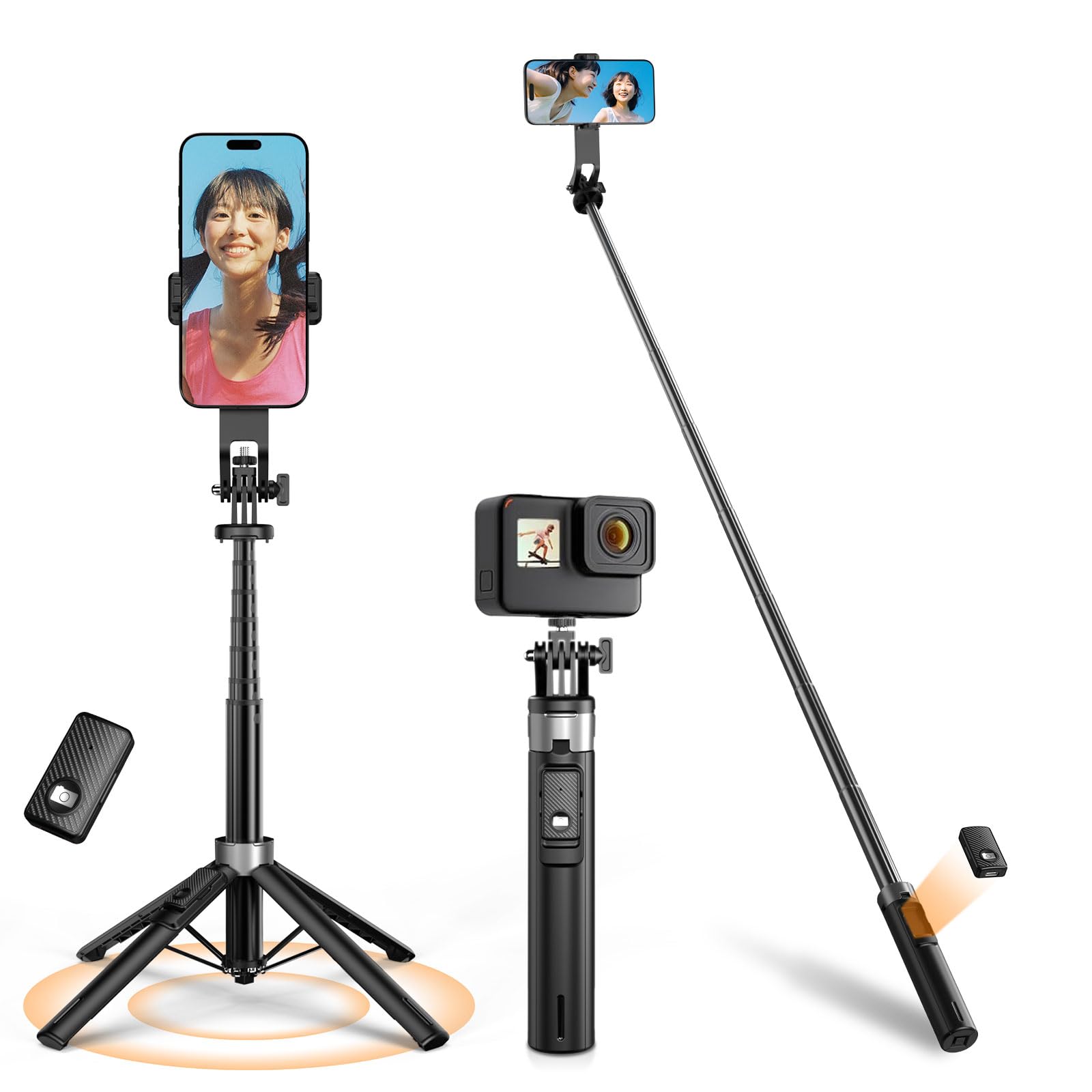 Auto Tracking Tripod - 1300mm bezprzewodowy kijek do selfie Bluetooth