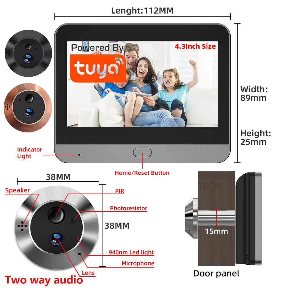 Compact Camera Mirrorless - Mini Dwukierunkowy Wideorejestrator 3MP Tuya SmartLife