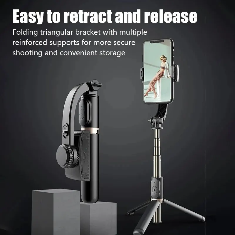 Q08 Ręczny Gimbal Stabilizator – Auto Tracking Tripod recenzja i cena