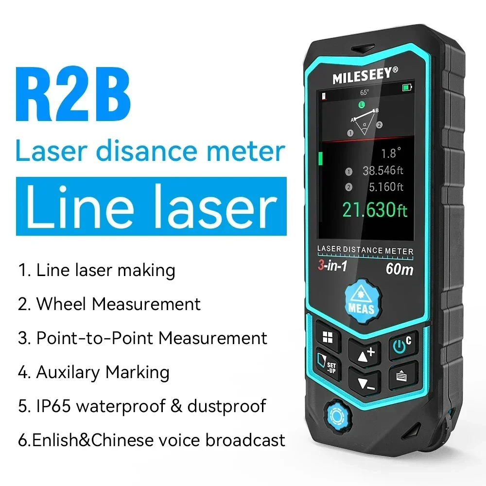 Mileseey R2B 60M USB Ładowalny – Laser Distance Measure recenzja i cena